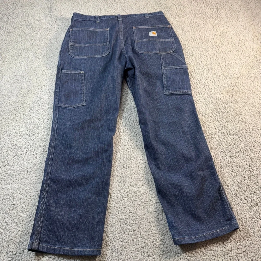 Carhartt FR Flame Resistant Work Jeans Dark Wash Carpenter Pants 30x26 290-83